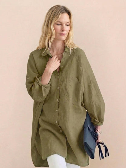 Oversized 100% Cotton Linen Shirt