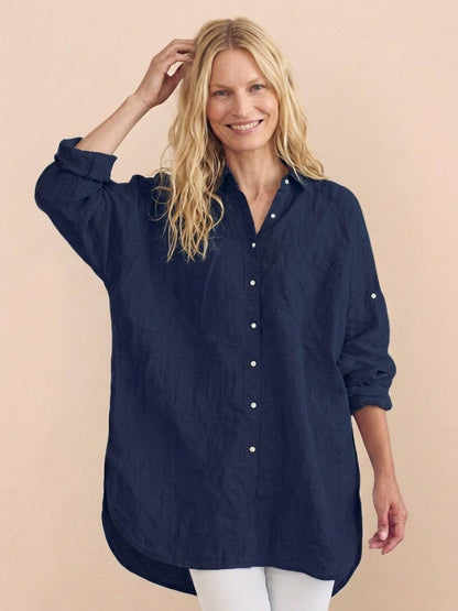 Oversized 100% Cotton Linen Shirt