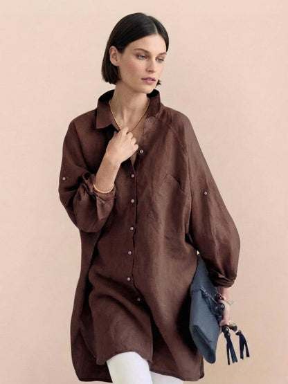 Oversized 100% Cotton Linen Shirt
