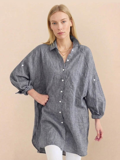 Oversized 100% Cotton Linen Shirt