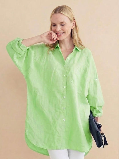Oversized 100% Cotton Linen Shirt