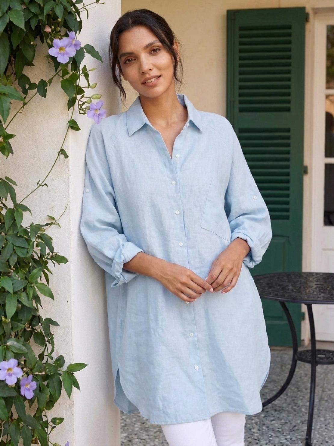 Oversized 100% Cotton Linen Shirt
