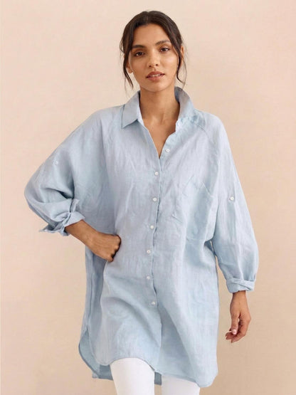 Oversized 100% Cotton Linen Shirt