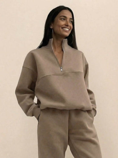 Athleisure at its Finest: Cotton-Blended Two-Piece Tracksuit
