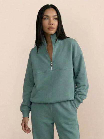 Athleisure at its Finest: Cotton-Blended Two-Piece Tracksuit