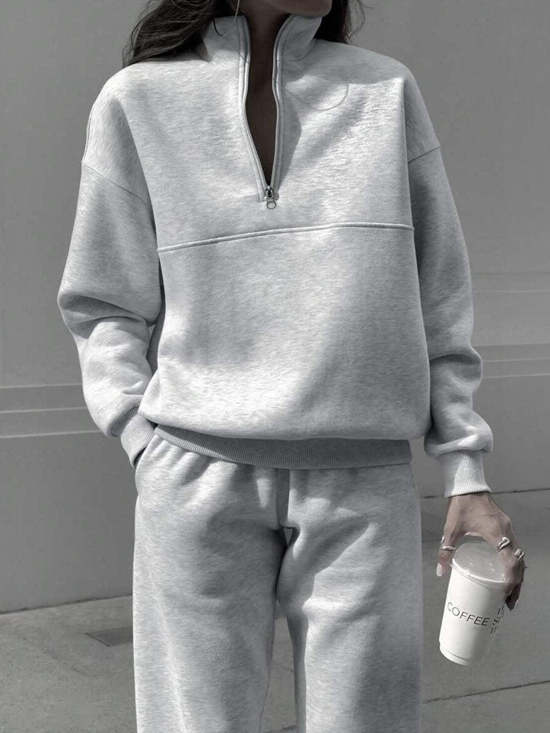 Athleisure at its Finest: Cotton-Blended Two-Piece Tracksuit