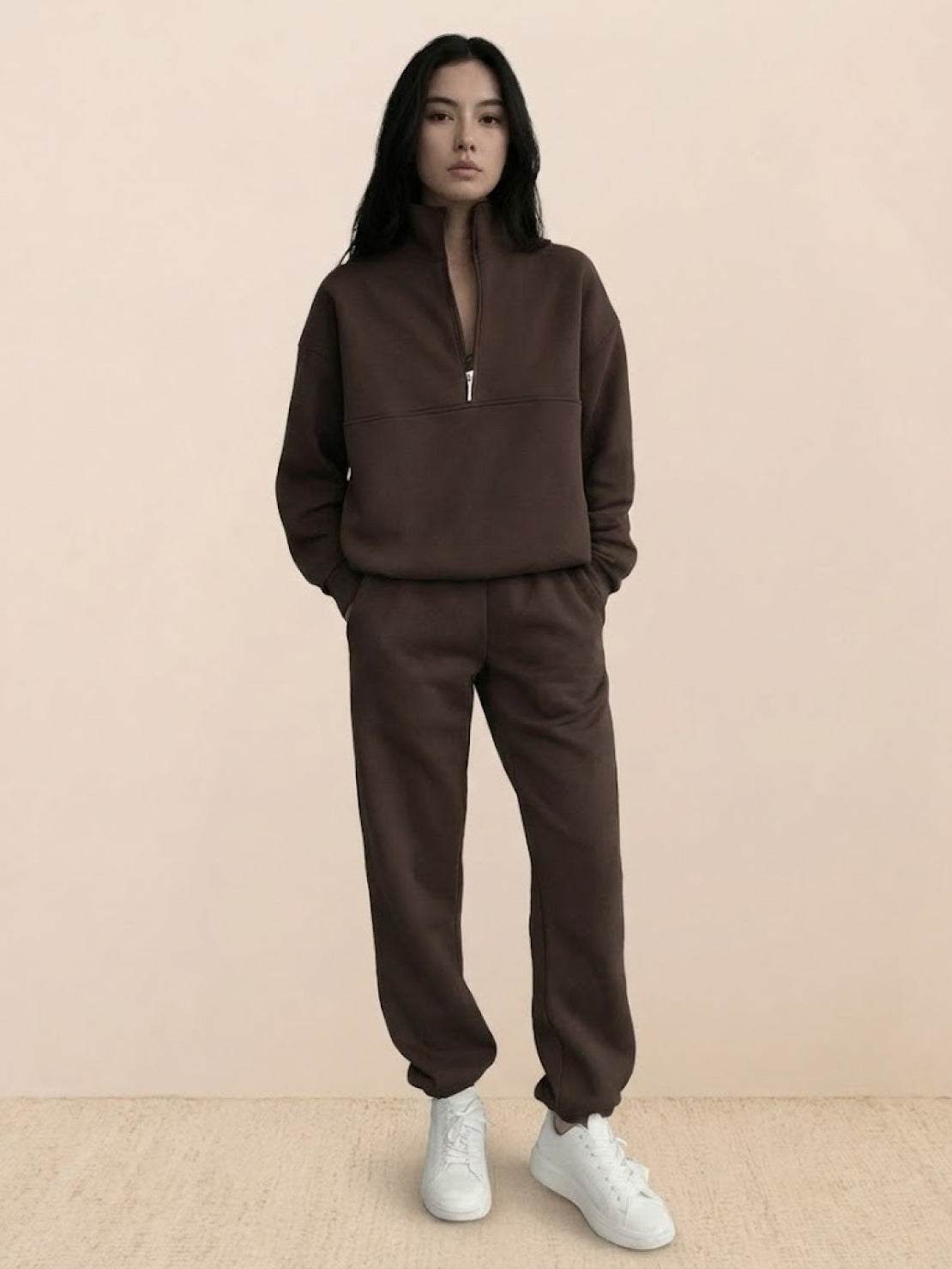 Athleisure at its Finest: Cotton-Blended Two-Piece Tracksuit