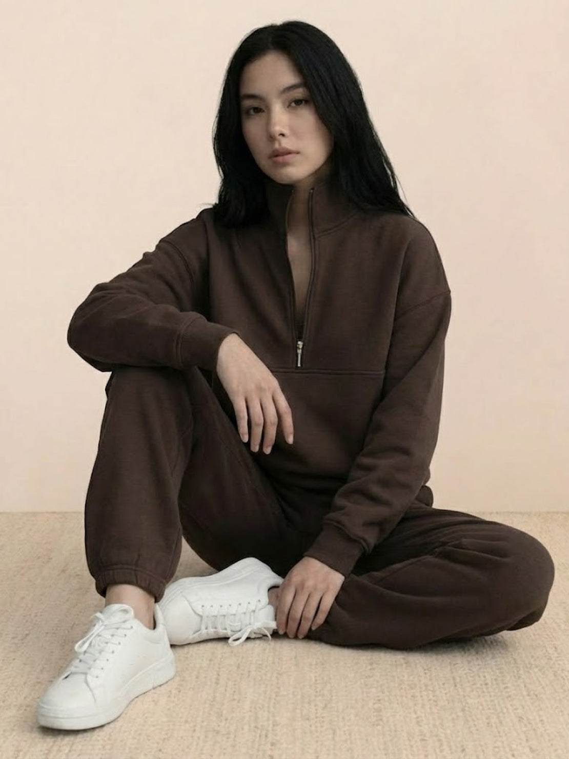 Athleisure at its Finest: Cotton-Blended Two-Piece Tracksuit