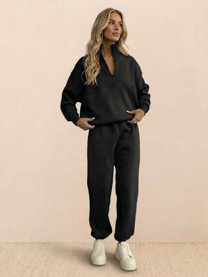 Athleisure at its Finest: Cotton-Blended Two-Piece Tracksuit
