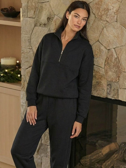 Athleisure at its Finest: Cotton-Blended Two-Piece Tracksuit