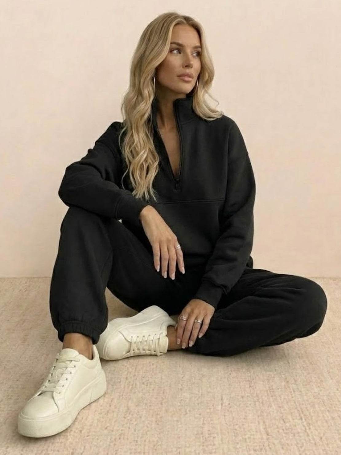 Athleisure at its Finest: Cotton-Blended Two-Piece Tracksuit