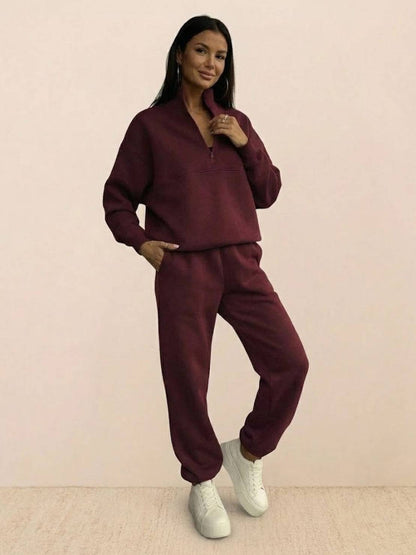 Athleisure at its Finest: Cotton-Blended Two-Piece Tracksuit