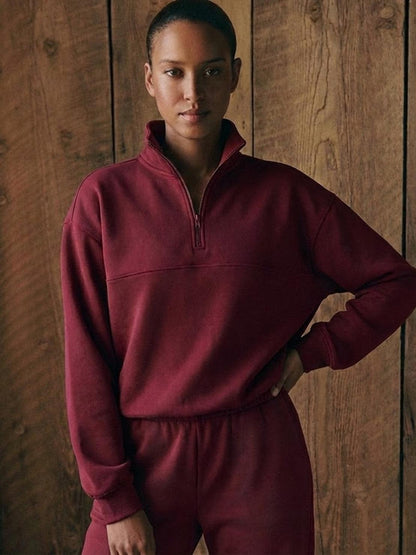 Athleisure at its Finest: Cotton-Blended Two-Piece Tracksuit