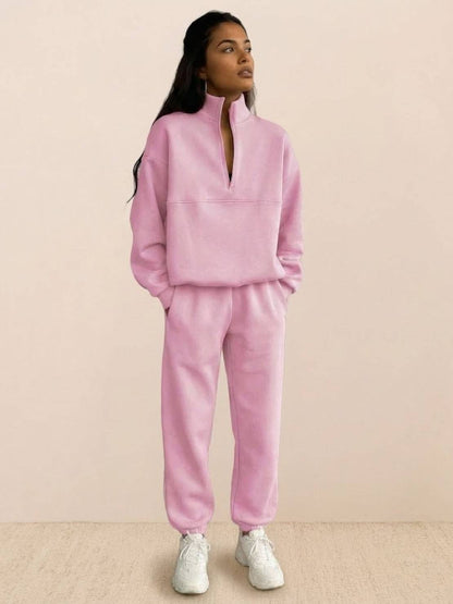 Athleisure at its Finest: Cotton-Blended Two-Piece Tracksuit