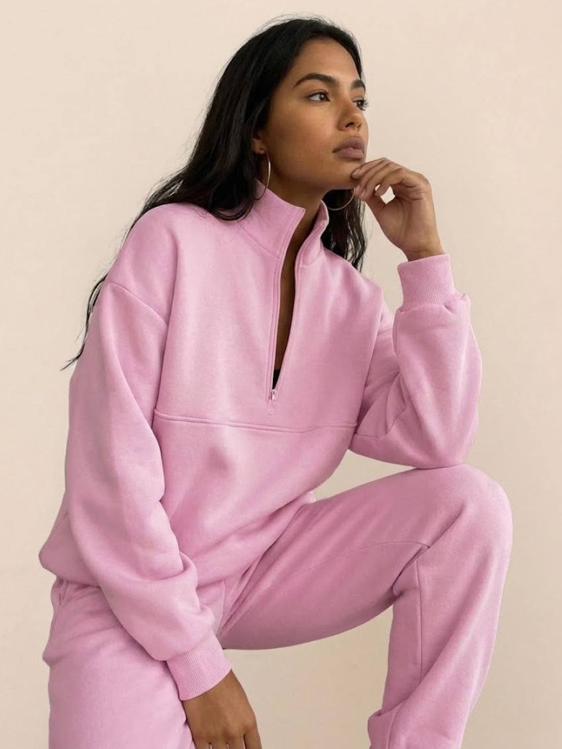 Athleisure at its Finest: Cotton-Blended Two-Piece Tracksuit