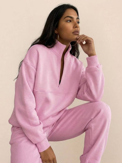 Athleisure at its Finest: Cotton-Blended Two-Piece Tracksuit