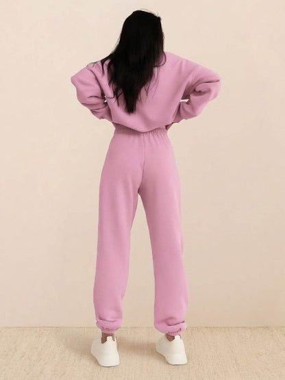 Athleisure at its Finest: Cotton-Blended Two-Piece Tracksuit