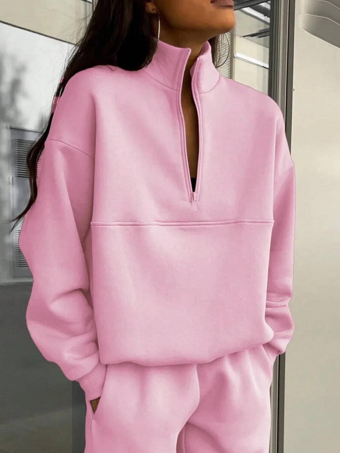 Athleisure at its Finest: Cotton-Blended Two-Piece Tracksuit