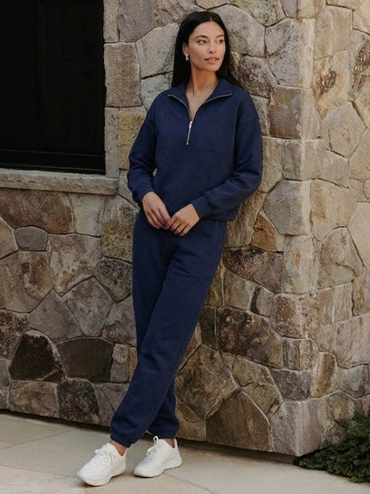 Athleisure at its Finest: Cotton-Blended Two-Piece Tracksuit