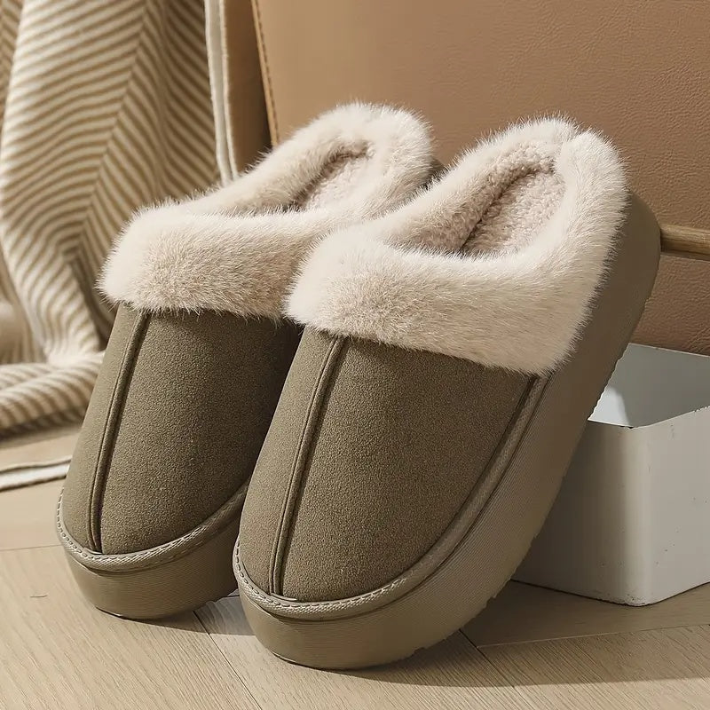 Freya Plush Slip-On Slippers