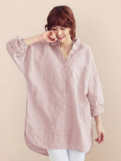 Oversized 100% Cotton Linen Shirt