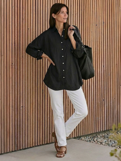 Oversized 100% Cotton Linen Shirt