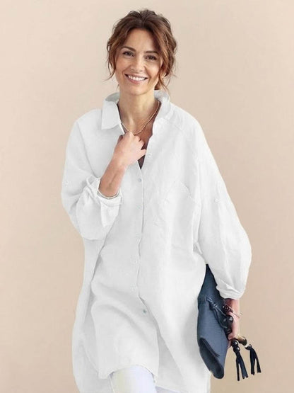 Oversized 100% Cotton Linen Shirt