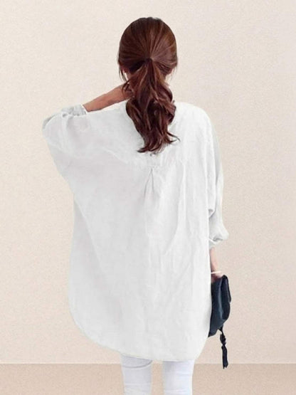 Oversized 100% Cotton Linen Shirt
