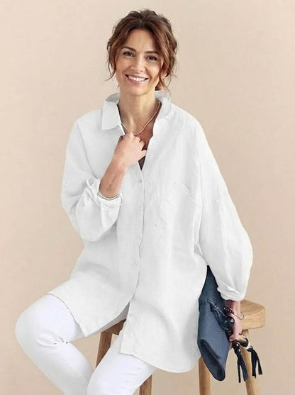 Oversized 100% Cotton Linen Shirt