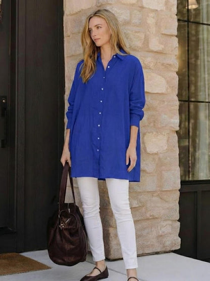 Oversized 100% Cotton Linen Shirt
