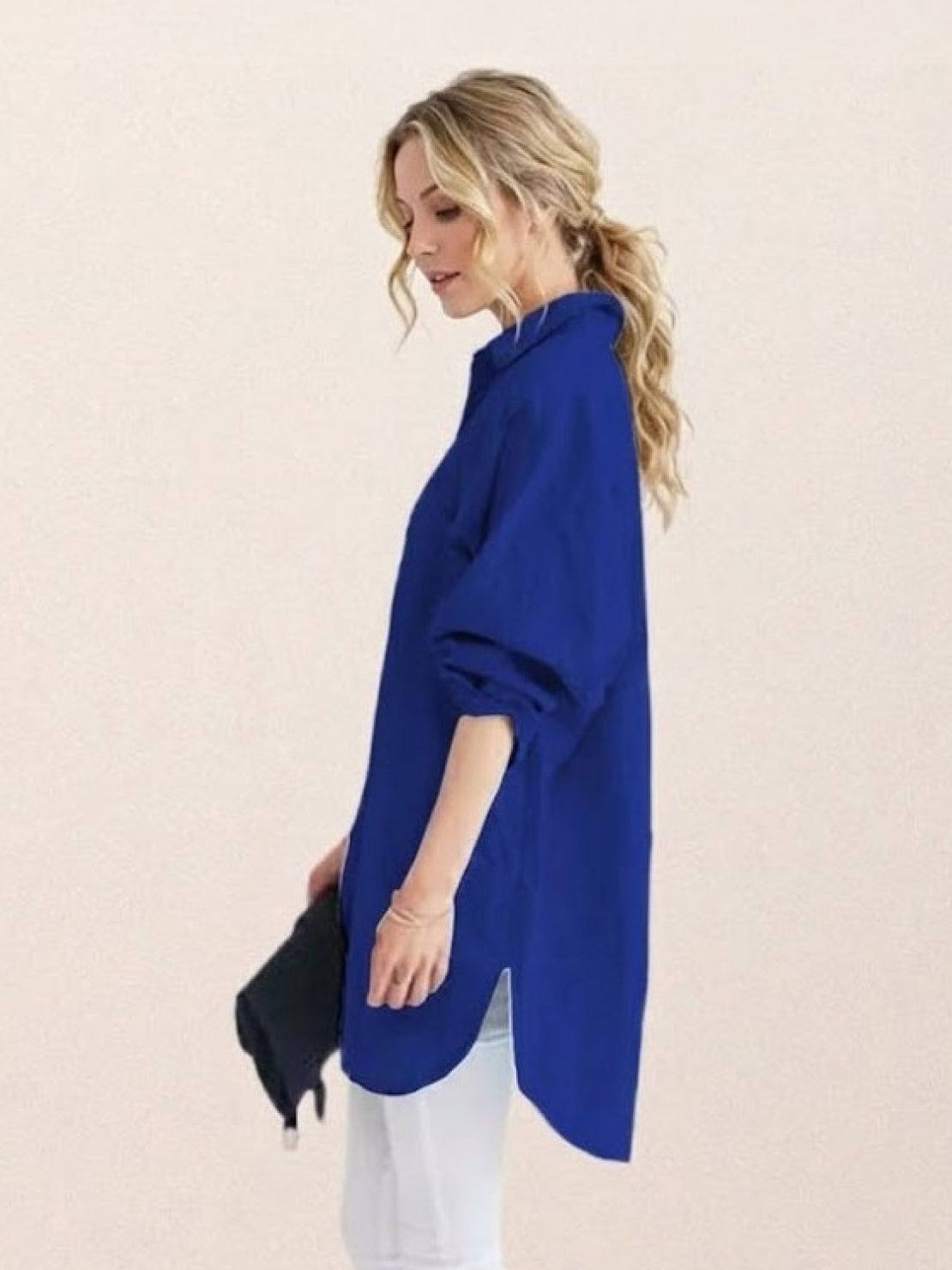 Oversized 100% Cotton Linen Shirt