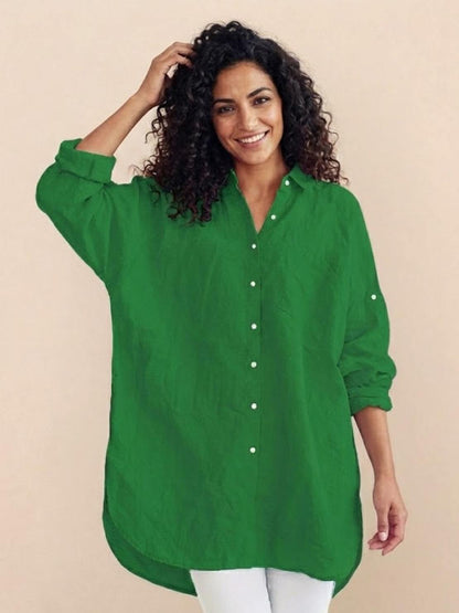 Oversized 100% Cotton Linen Shirt