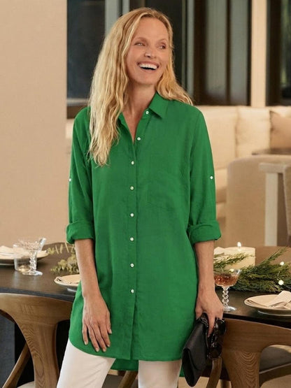 Oversized 100% Cotton Linen Shirt