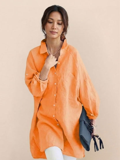 Oversized 100% Cotton Linen Shirt