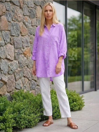Oversized 100% Cotton Linen Shirt