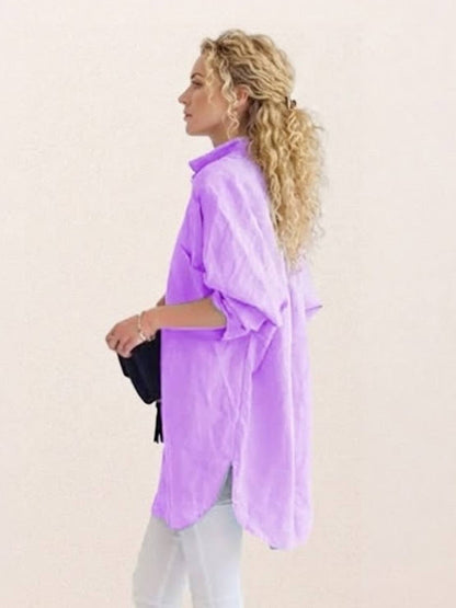 Oversized 100% Cotton Linen Shirt