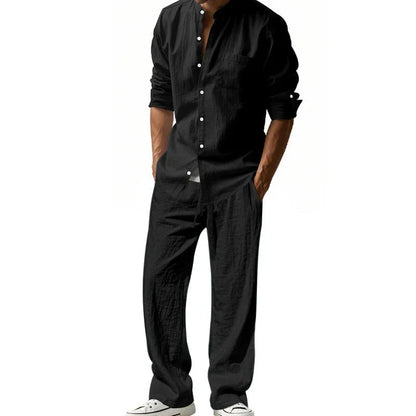 Men’s Breathable Linen Shirt & Pants Set